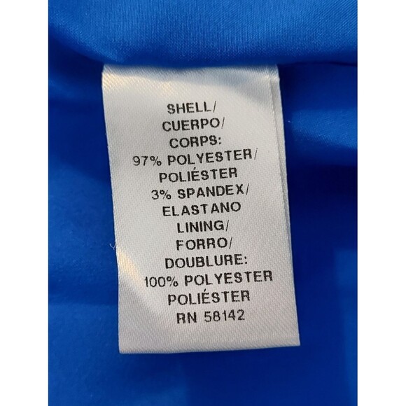 Maggy London Dress Sheath Size 6 Floral Sleeveless Blue Chilli V Neck Party NWT - Picture 12 of 16